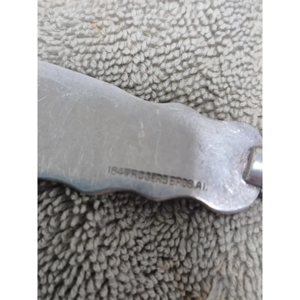 💥 Rare ASSYRIAN HEAD by 1847 Rogers Bros. Cheese Knife Wide Handle 7.5